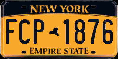 NY license plate FCP1876