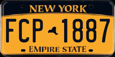 NY license plate FCP1887