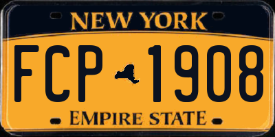 NY license plate FCP1908