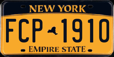 NY license plate FCP1910