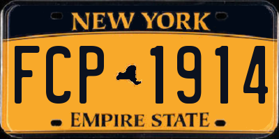 NY license plate FCP1914