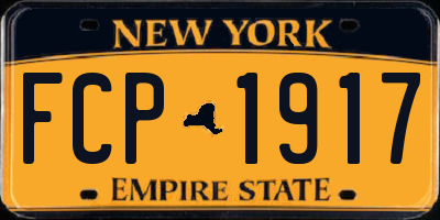 NY license plate FCP1917