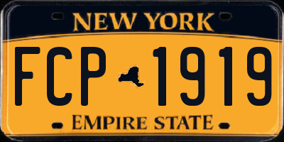 NY license plate FCP1919