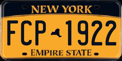 NY license plate FCP1922