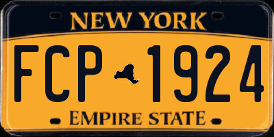 NY license plate FCP1924