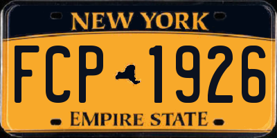NY license plate FCP1926