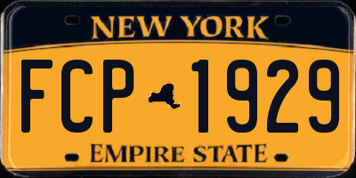 NY license plate FCP1929