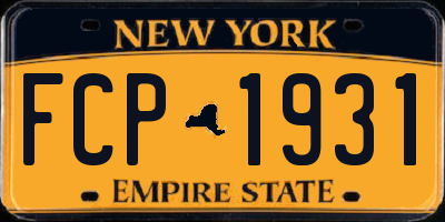 NY license plate FCP1931