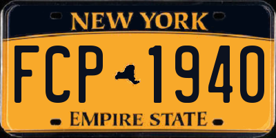 NY license plate FCP1940