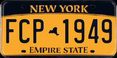 NY license plate FCP1949