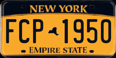 NY license plate FCP1950