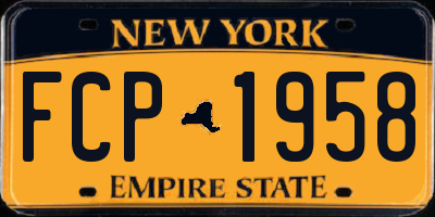 NY license plate FCP1958