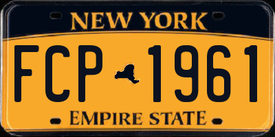NY license plate FCP1961