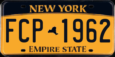 NY license plate FCP1962