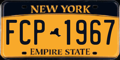 NY license plate FCP1967