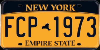 NY license plate FCP1973