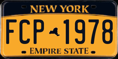NY license plate FCP1978