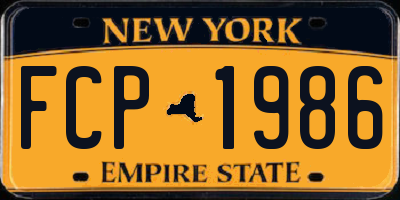 NY license plate FCP1986