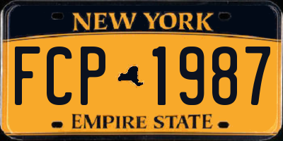 NY license plate FCP1987