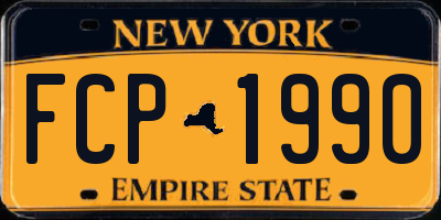 NY license plate FCP1990