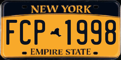 NY license plate FCP1998