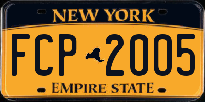 NY license plate FCP2005