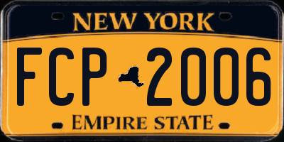 NY license plate FCP2006