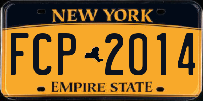 NY license plate FCP2014