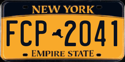 NY license plate FCP2041