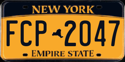 NY license plate FCP2047