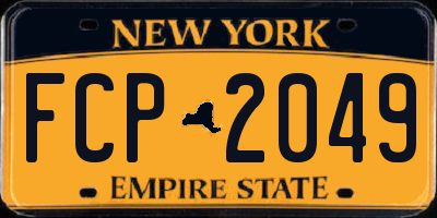 NY license plate FCP2049