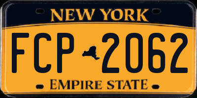 NY license plate FCP2062