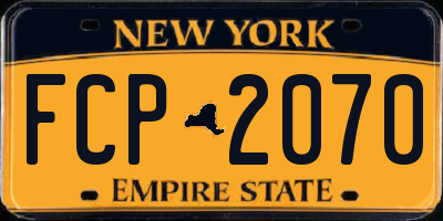 NY license plate FCP2070