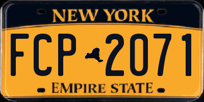 NY license plate FCP2071