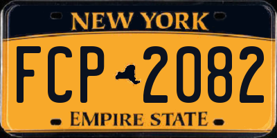 NY license plate FCP2082