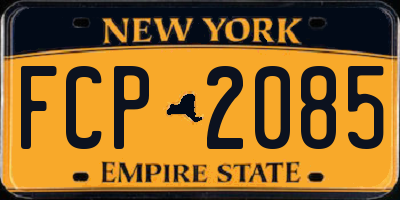 NY license plate FCP2085