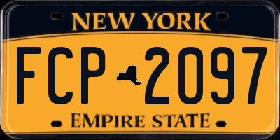NY license plate FCP2097