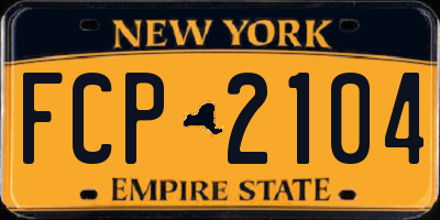 NY license plate FCP2104