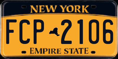 NY license plate FCP2106