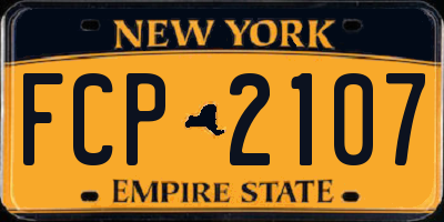 NY license plate FCP2107