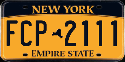 NY license plate FCP2111