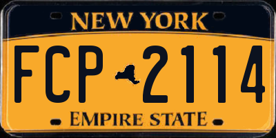 NY license plate FCP2114
