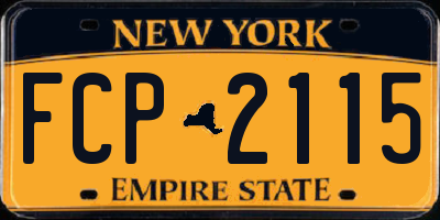 NY license plate FCP2115