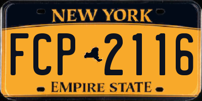 NY license plate FCP2116