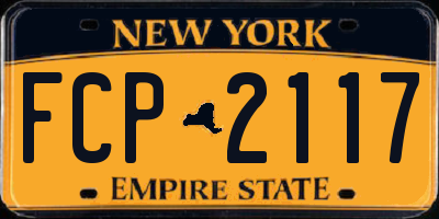 NY license plate FCP2117