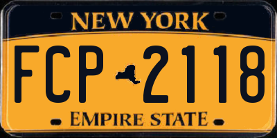 NY license plate FCP2118