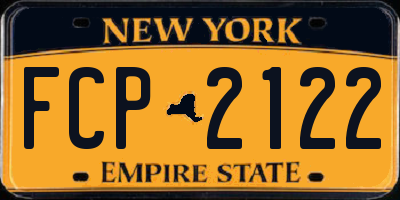 NY license plate FCP2122