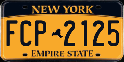 NY license plate FCP2125