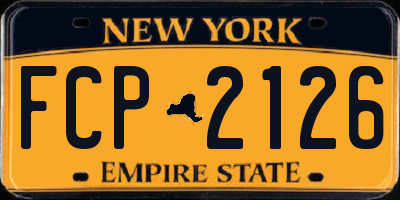 NY license plate FCP2126
