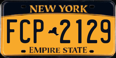 NY license plate FCP2129
